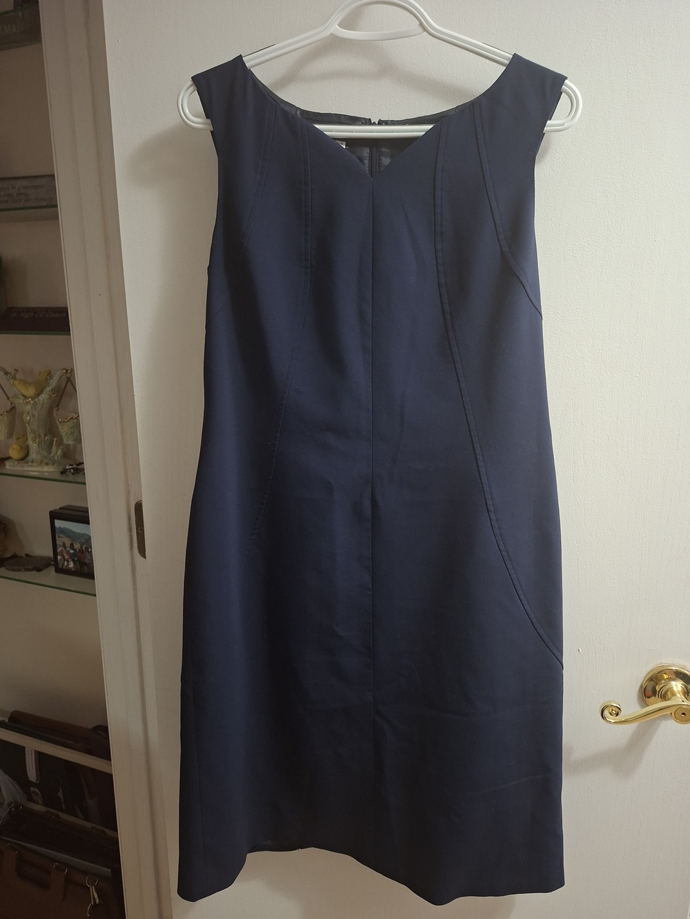 Pendleton Navy V-Neck Sheath Dress